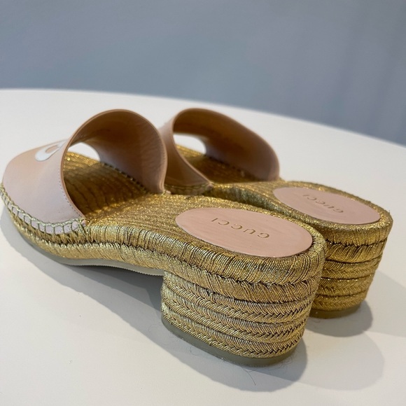 Gucci Metallic Heel Espadrilles - Picture 2 of 5